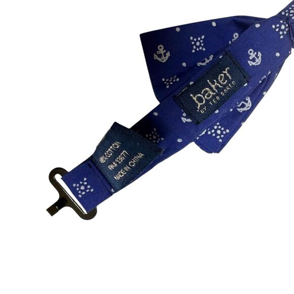 Baker by Ted Baker Blue Bow Tie with Anchor Design Baby Toddler - Picture 5 of 6
